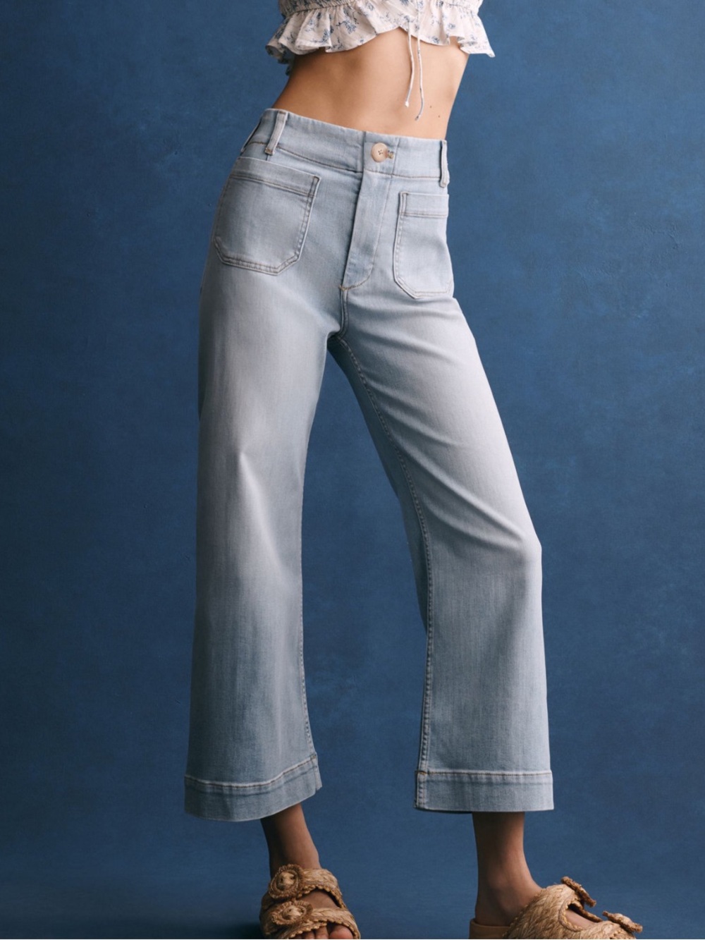 Maeve High-Rise Wide-Leg Light Blue Jeans - Picture 2 of 4